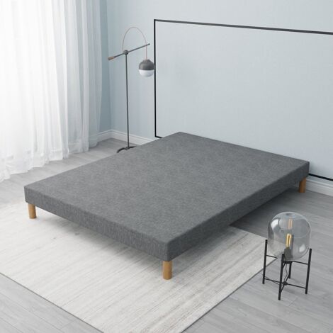 First Sommier 160x200 Tapissier Gris