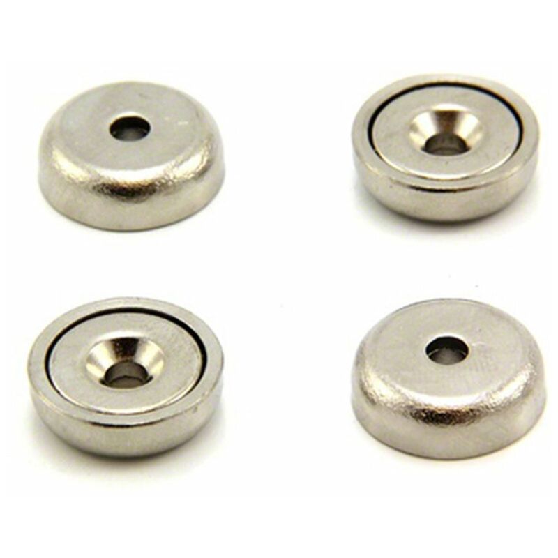 Image of first4magnets f4ma16 – 4 – 16 mm di diametro x spessore 5 mm x 3 mm, magnete al neodimio N42 – Svasatore con 9,6 kg Pull (Confezione da 4)