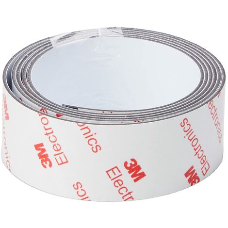 First4magnets F4MFF25-1 Strisce metalliche con fascia adesiva, finitura lucida, 1 m di lunghezza, 25 mm di larghezza x 1,3 mm di spessore, colore: argento