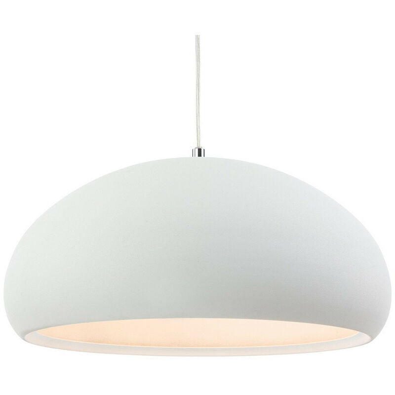 Image of Firstlight Products - Firstlight Costa - Sospensione a soffitto a cupola a 1 luce bianco sabbia ruvida, E27