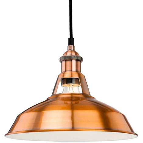 Firstlight Albany - Suspension de plafond à 1 ampoule en cuivre brossé, E27