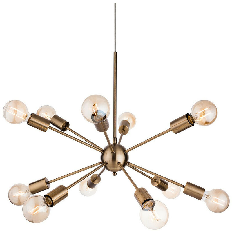 

Firstlight Alfa - Lámpara colgante de techo con múltiples brazos, 12 luces, latón antiguo, E27