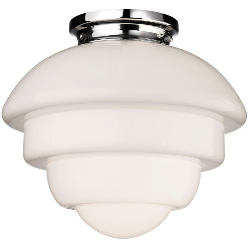 

Art - 1 luz empotrada Cromado, vidrio blanco opalino, E27 - Firstlight