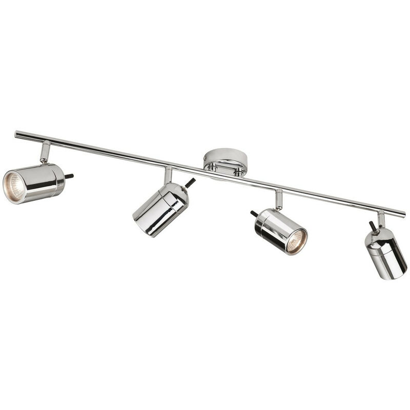 Firstlight Atlantic - 4 Faretti Luce Bar Plafoniera Bagno Cromo IP44, GU10