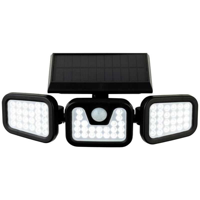 Firstlight Products - Firstlight Avenue led Solar Security Wall Light with pir Black IP44