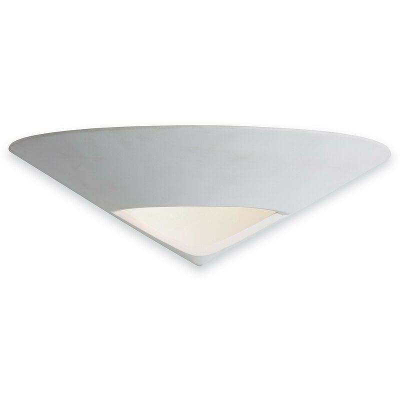 Firstlight Ceramic - Applique da parete per interni a 1 luce - 100w non smaltato, vetro bianco acido, E27