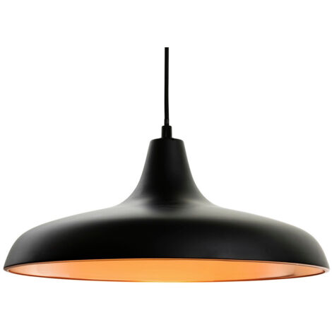 Firstlight Curtis - Suspension à 1 ampoule en forme de dôme noir, E27