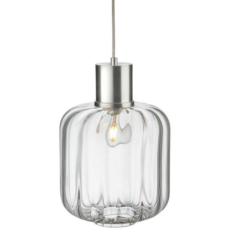

Eton Lámpara colgante de aluminio con vidrio transparente - Firstlight