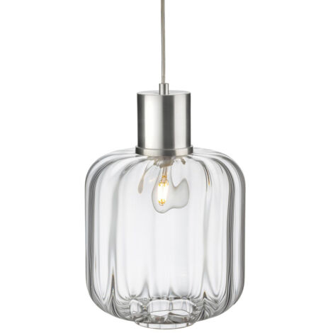 Firstlight Eton Luminaire suspendu en aluminium avec verre transparent