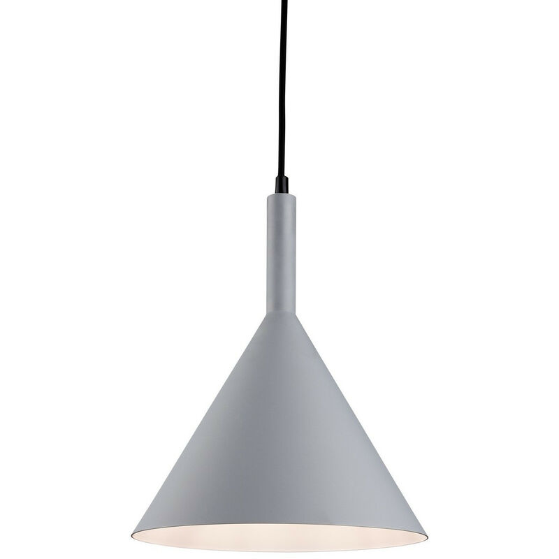 

Firstlight Everest - 1 lámpara colgante de techo tipo domo gris con interior blanco, E27