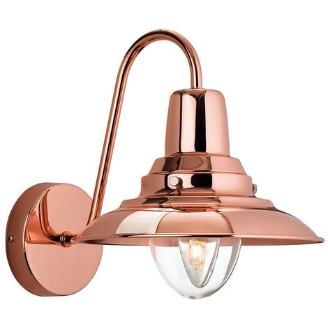 FIRSTLIGHT PRODUCTS Firstlight Fisherman Mediterranean Style Wall Light in Copper and Clear