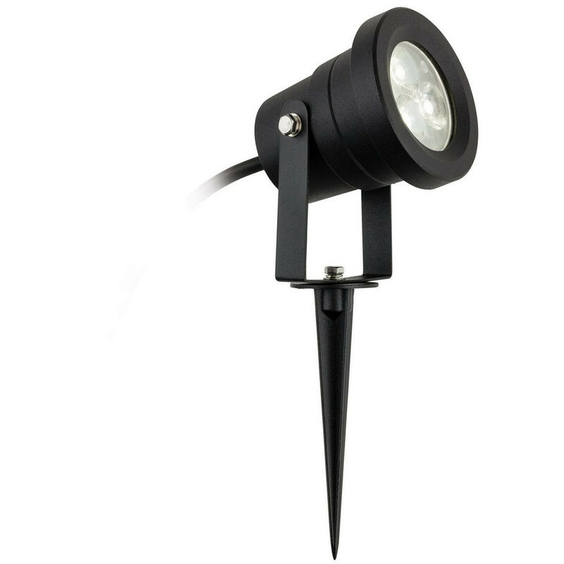 Hayes Outdoor Integrated LED Wall & Spike Light Black IP65 - Firstlight