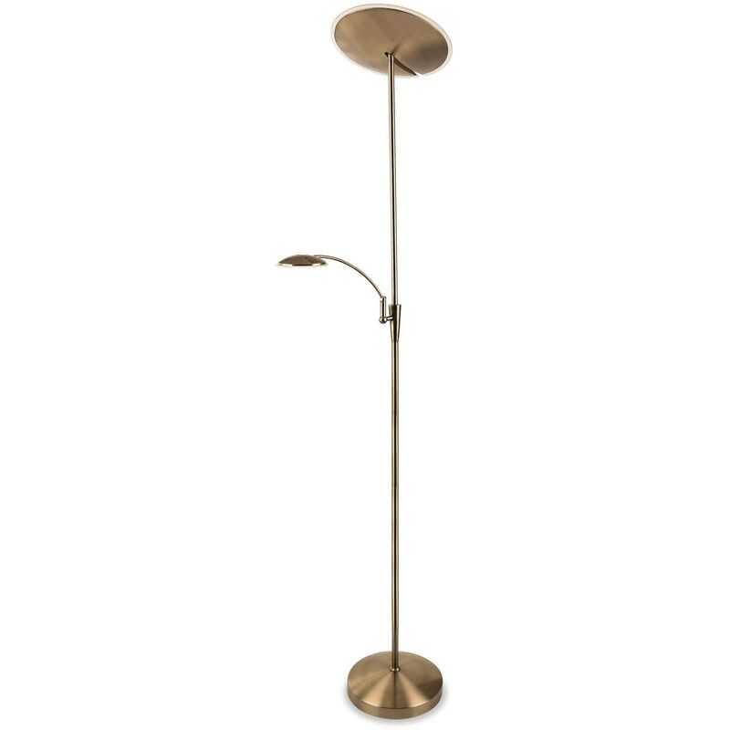 Horizon - led 2 Light Floor Lamp Antique Brass - Firstlight