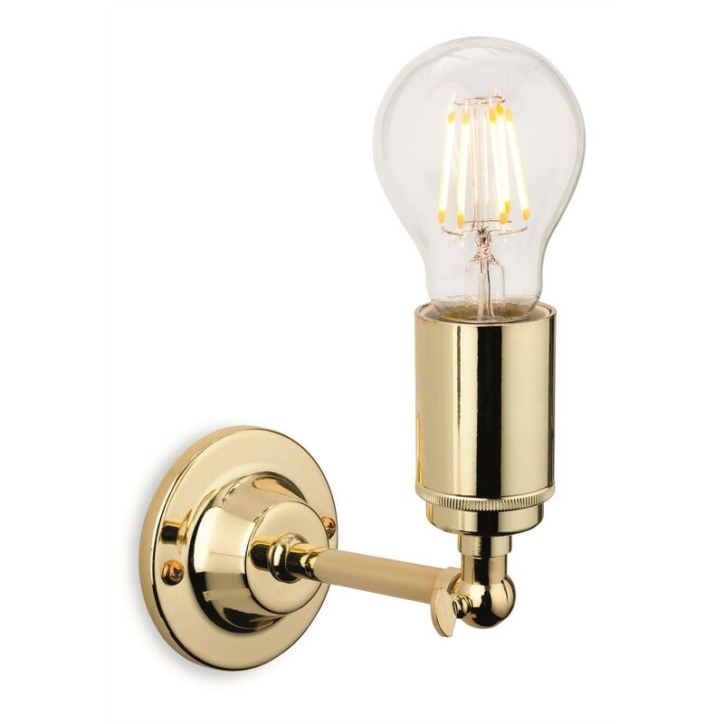 Firstlight Indy - 1 Light Indoor Candle Wall Light Polished Brass, E27