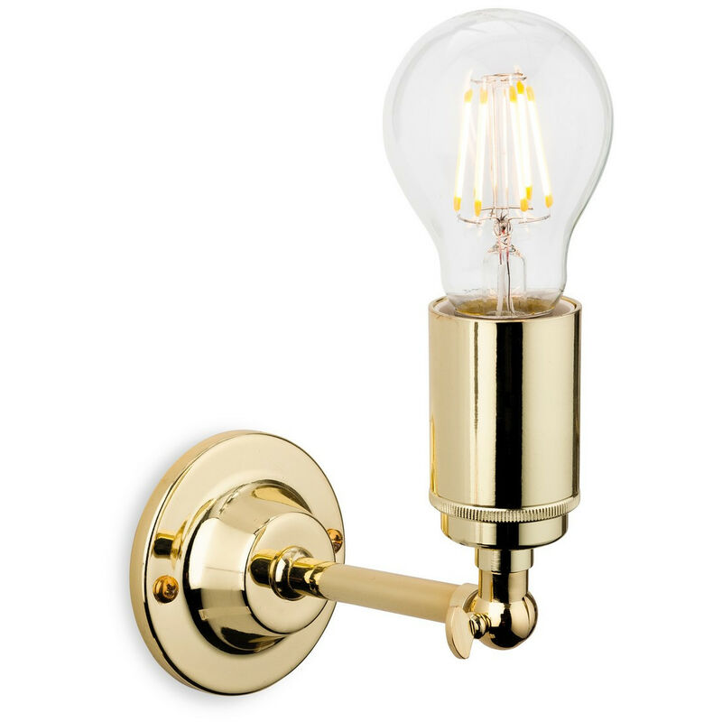 

Firstlight Indy - Lámpara de pared con vela de 1 luz, latón pulido, E27