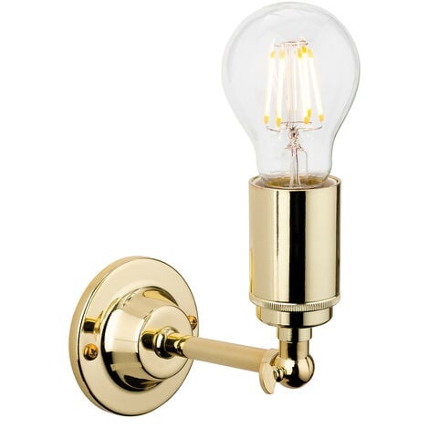 FIRSTLIGHT PRODUCTS Firstlight Indy Retro Style Wall Light Polished Brass