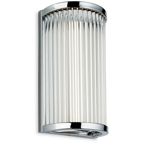 Firstlight Jewel - Applique murale à LED intégrée pour salle de bain Chrome avec tiges en verre transparent IP44