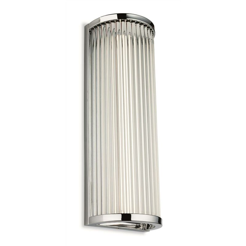 Firstlight - Jewel - Integrated LED Bathroom Flush Wall Light Chrome with Clear Glass Rods IP44