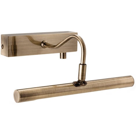 Firstlight - LED 1 Light Picture Wall Light c, w Dimmer Switch Antique Brass