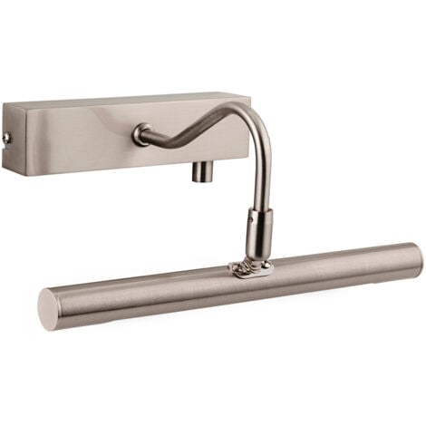 Firstlight - LED 1 Light Picture Wall Light c, w Dimmer Switch Brushed Steel