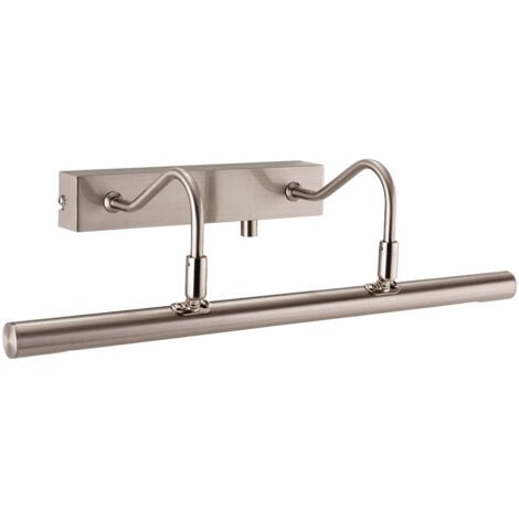 Firstlight - LED 1 Light Picture Wall Light c, w Dimmer Switch Brushed Steel