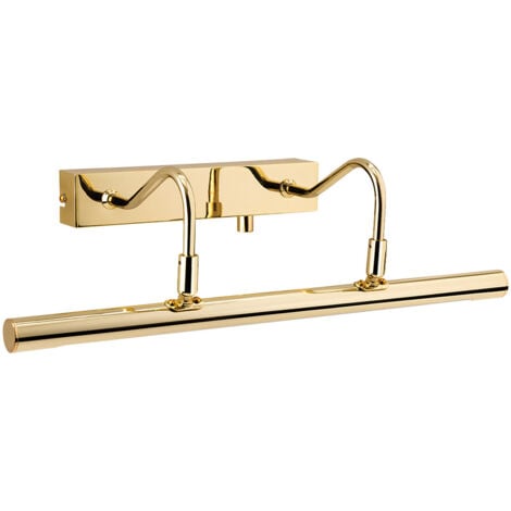 Firstlight - LED 1 Light Picture Wall Light c, w Dimmer Switch Polished Brass