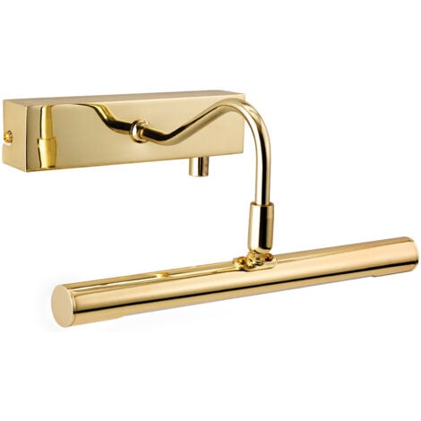 Firstlight - LED 1 Light Picture Wall Light c, w Dimmer Switch Polished Brass