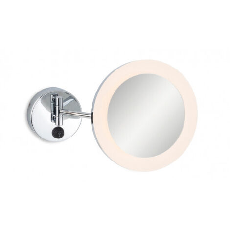 Firstlight Lily Miroir grossissant LED à bras réglable pour salle de bain Chrome IP44 - Grossissement 3x