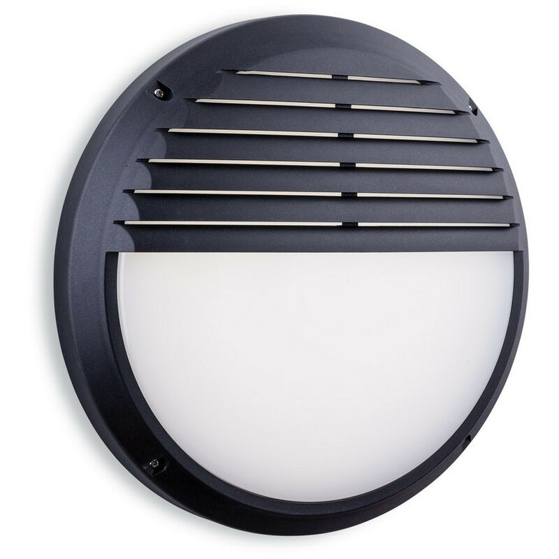 Luca Outdoor Integrated LED Bulkheads Round Black IP65 - Firstlight