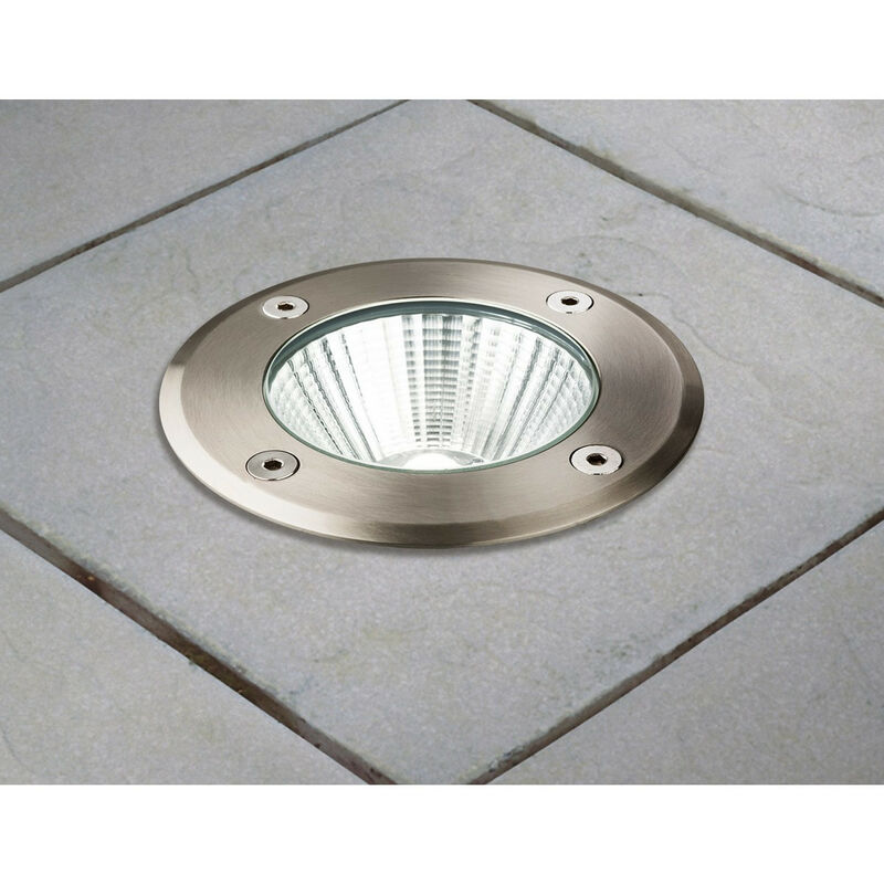 

Luz de suelo empotrable para exteriores LED integrada Acero inoxidable IP67 - Firstlight