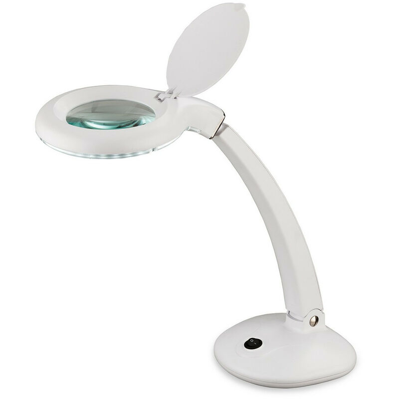 Firstlight Magnifying - Lampe de table loupe led intégrée, blanc