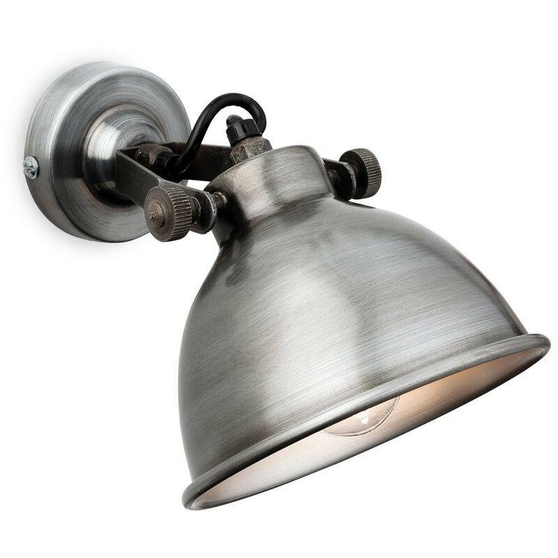 

Firstlight Mantis - Aplique de pared interior 1 luz Plata envejecida, E14
