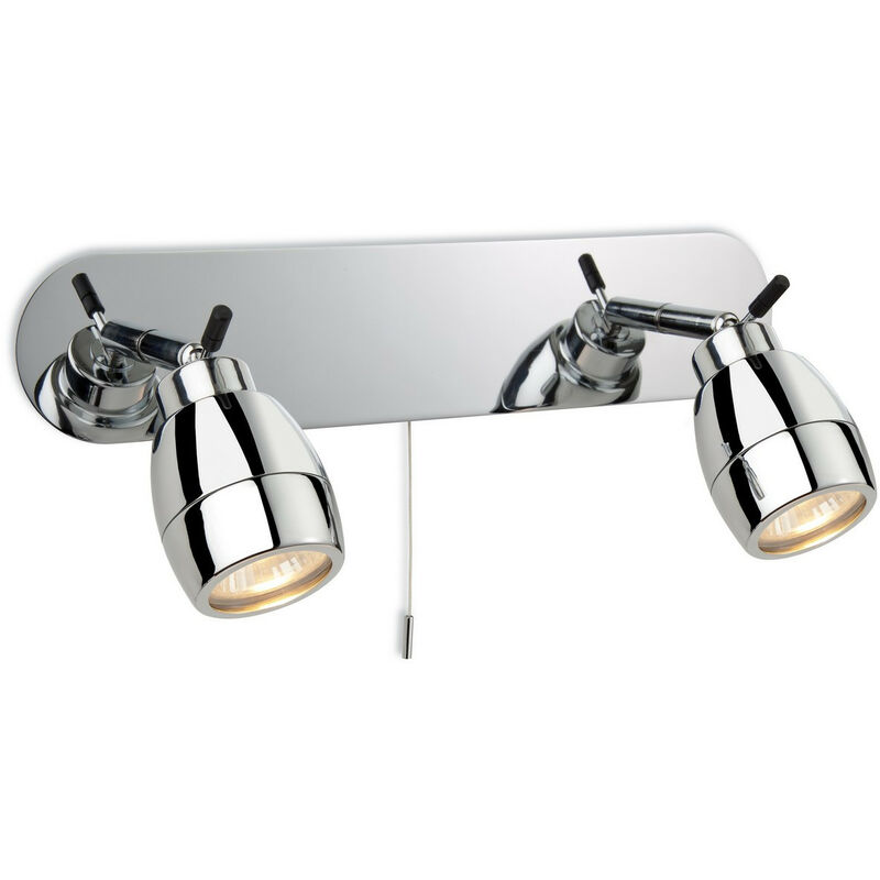 Firstlight Marine - Plafoniera per bagno con 2 faretti a barra, cromata IP44, GU10