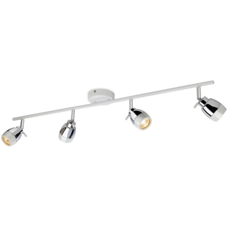 Firstlight Marine - Plafonnier de salle de bain à 4 projecteurs, blanc, chrome IP44, GU10