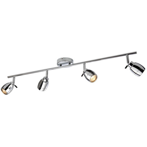 Firstlight Marine - Plafonnier de salle de bains de barre de 4 projecteurs de lumière Chrome IP44, GU10