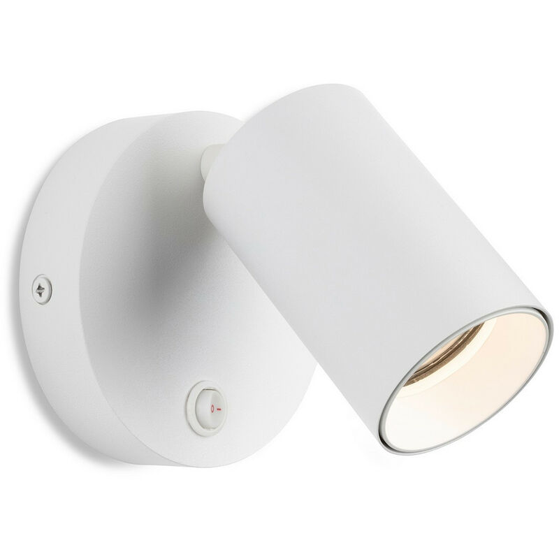 

Max Foco de pared individual con interruptor blanco - Firstlight