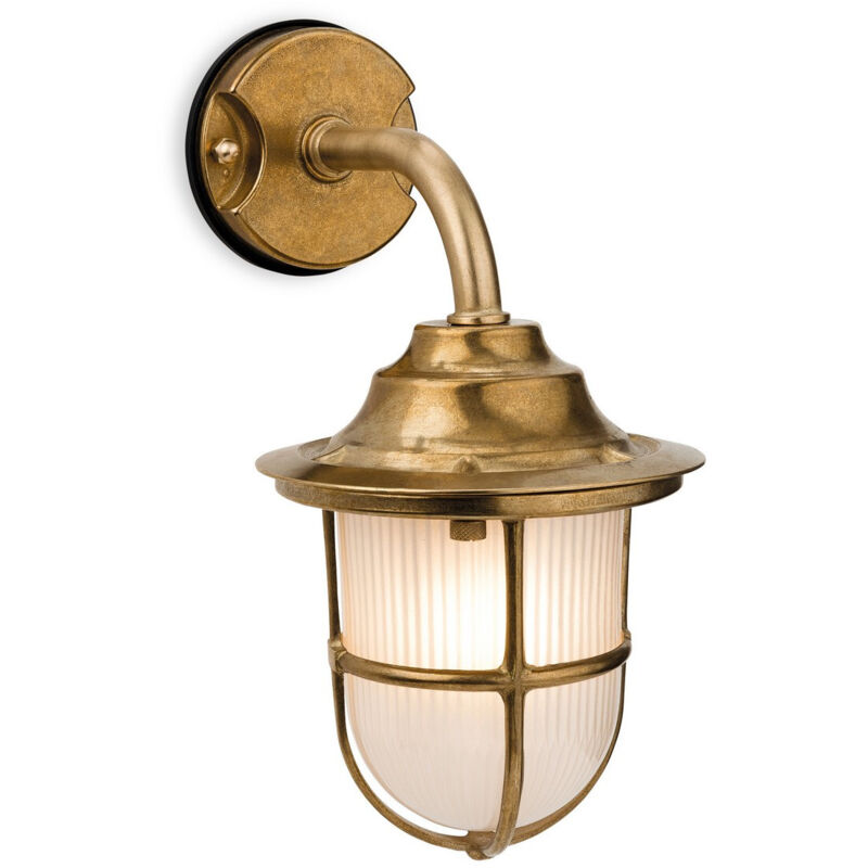 Firstlight Products - Firstlight Nautic - Applique murale extérieure à 1 ampoule en laiton, verre dépoli IP64, E27 Firstlight Products - Firstlight Nautic - Applique murale extérieure à 1 ampoule en laiton, verre dépoli IP64, E27