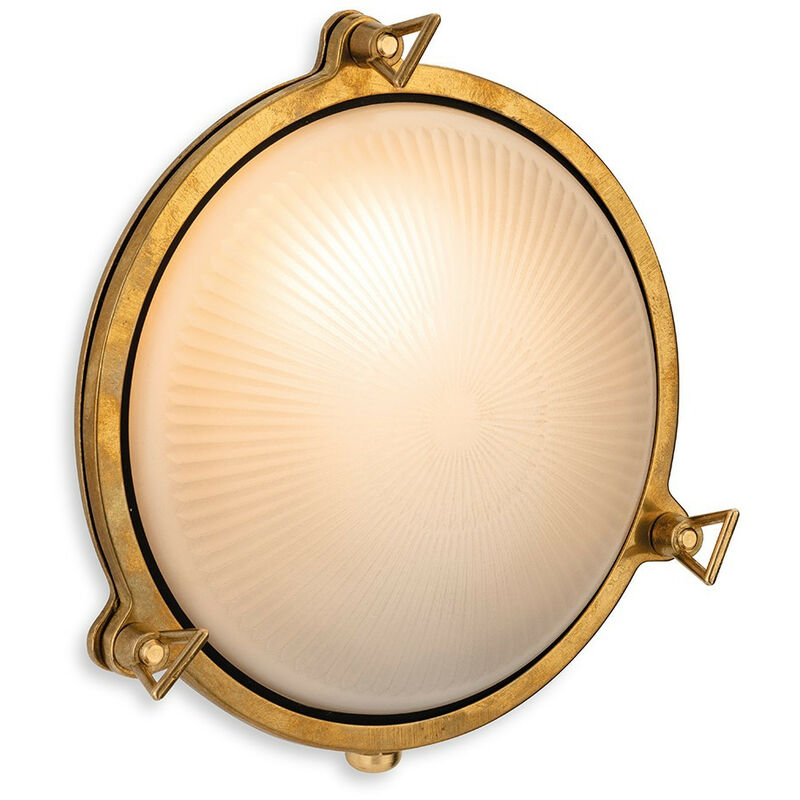 Firstlight Nautic Cloison Laiton avec Verre Dépoli IP64