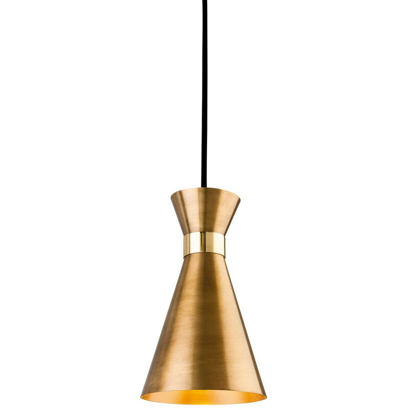

Ohio - 1 lámpara colgante de techo en oro envejecido, latón, E27 - Firstlight