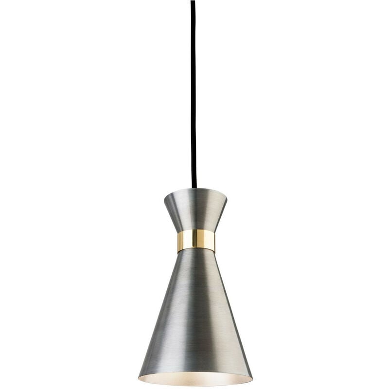 Image of Firstlight Ohio - Lampadario a sospensione a 1 luce argento antico, ottone, attacco E27