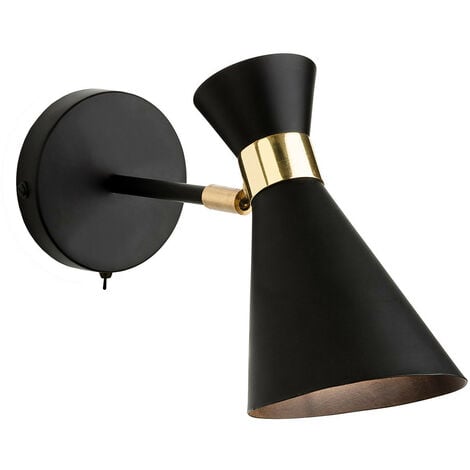 Black wall sconce with deals on off switch