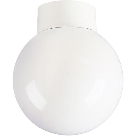 Firstlight Opal - 1 Light Opal Glass Sphere Flush Globe Ceiling Light - 60W White, B22