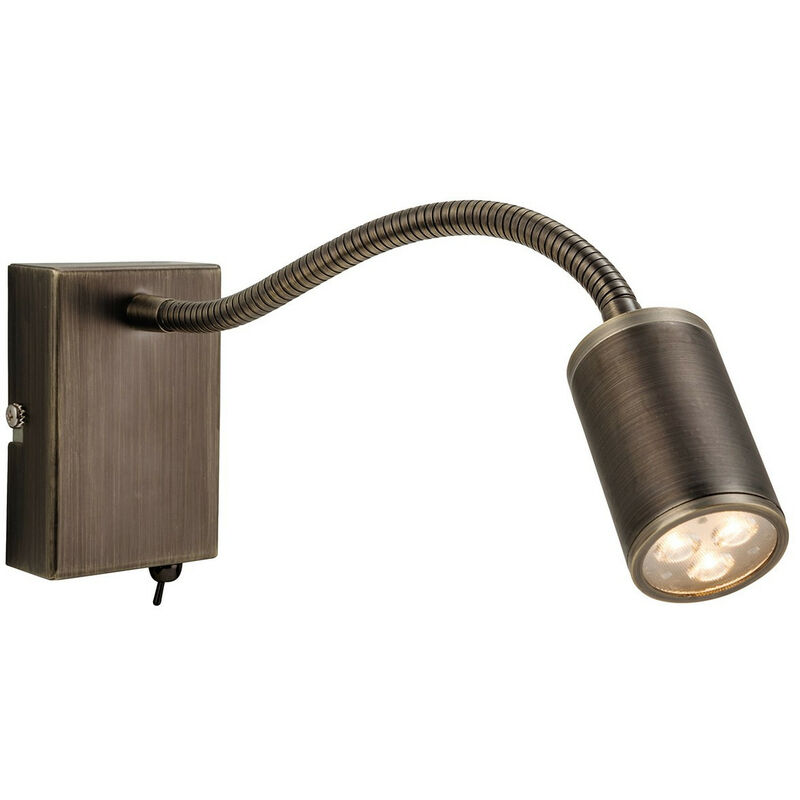 Firstlight Orion - Faretto led da parete per interni Flexi 3 luci (acceso) Bronzo