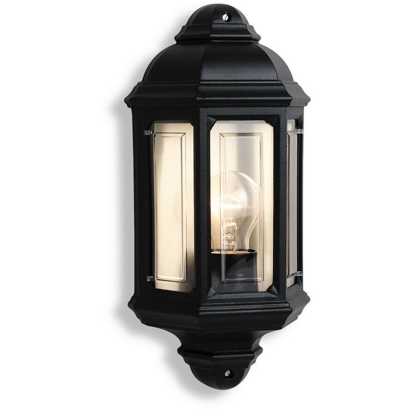 Image of Firstlight Products - Firstlight Outdoor - Lanterna da parete per esterno 1 luce Nera IP44, attacco E27