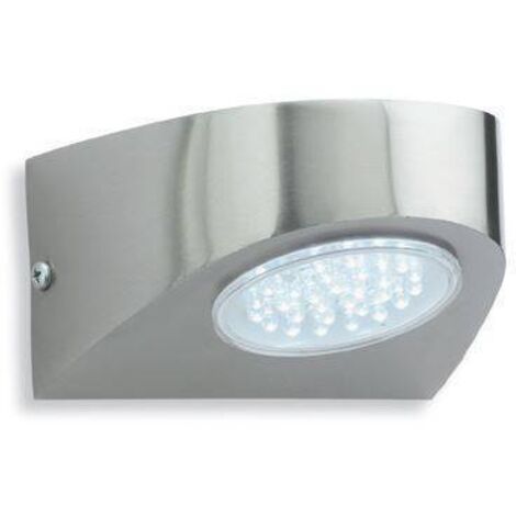 Firstlight Pisa - Applique murale d'extérieur à LED en acier inoxydable, blanc IP44