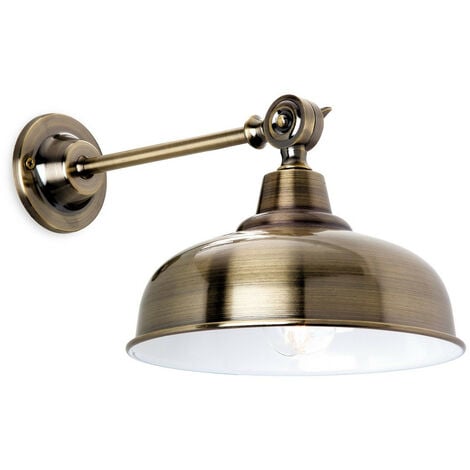 Firstlight Preston - 1 Light Indoor Wall Light Antique Brass, E14
