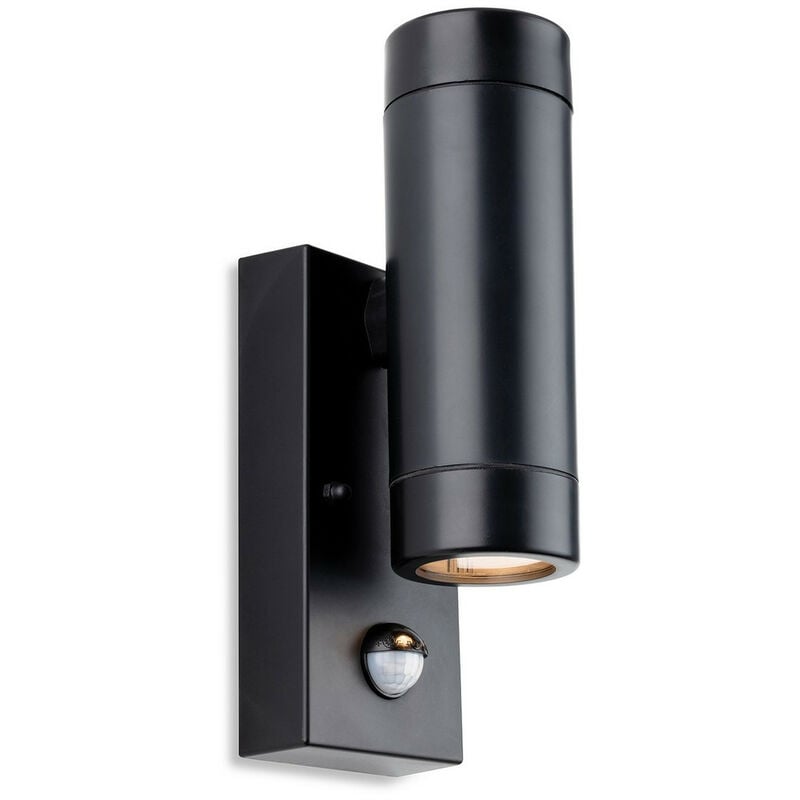 

Ravel Up Down Resina 2 Light Wall con PIR Negro IP54 - Firstlight