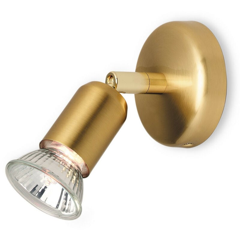 Firstlight Runner - Faretto Singolo 1 Luce Ottone Spazzolato, GU10