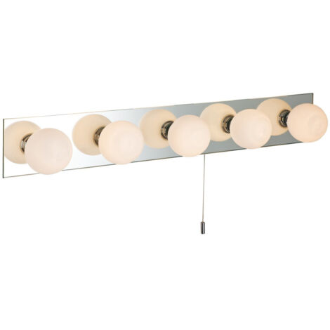 Firstlight Showtime - 5 lumière commutée salle de bains sur miroir miroir applique murale miroir, verre opale IP44, G9