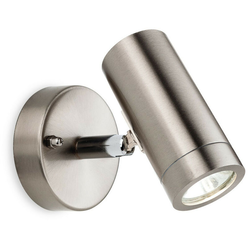 

Sprint - Aplique de pared exterior individual LED 1 luz Acero inoxidable IP44 - Firstlight